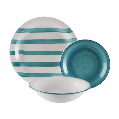 BLUE 18-PIECE DINNER SET