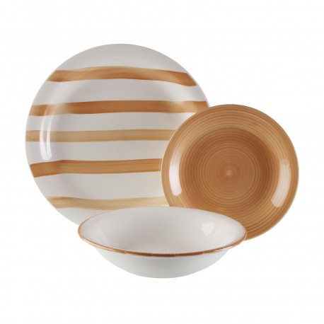 18-PIECE LIGIA OCHRE DINNER SET