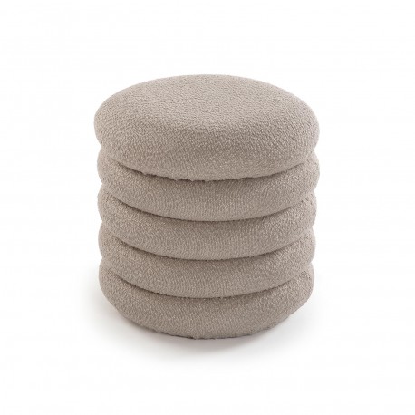 LIGHT BROWN LIRA STORAGE POUFFE