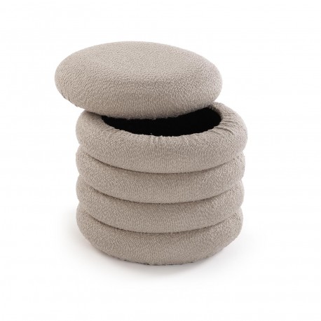 LIGHT BROWN LIRA STORAGE POUFFE