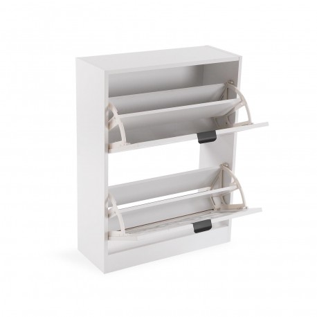 WHITE VIKEN 2-DRAWER SHOE CABINET