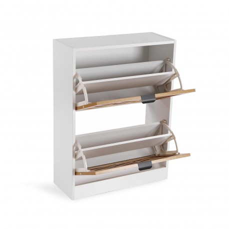 BROWN VIKEN 2-DRAWER SHOE CABINET
