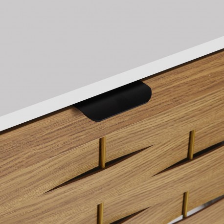 BROWN VIKEN 2-DRAWER SHOE CABINET