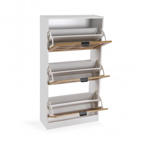 BROWN VIKEN 3-DRAWER SHOE CABINET