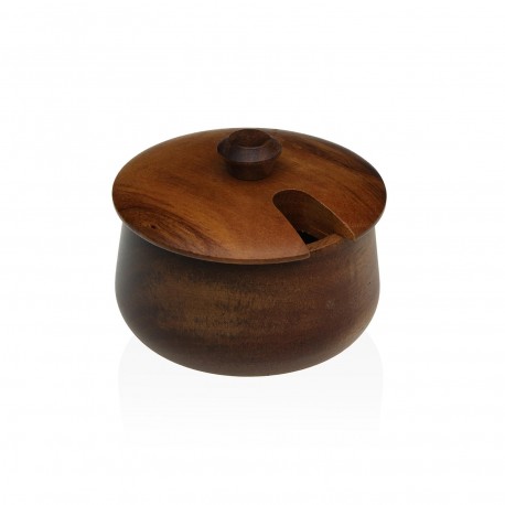 ACACIA WOOD SUGAR BOWL