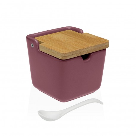 BURGUNDY SUGAR BOWL