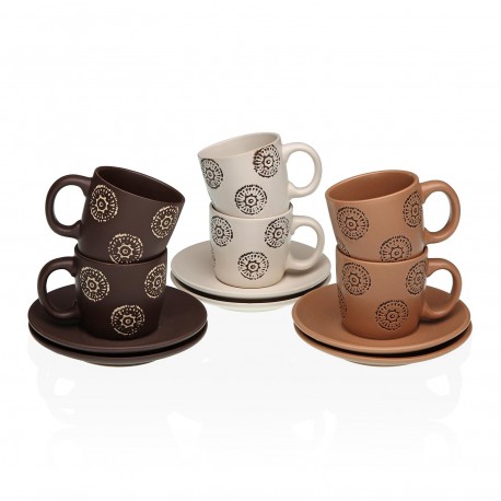 SET OF 6 HAUWA COFFEE CUPS WITH PLATES