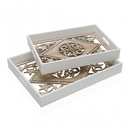 SET TWO NATURAL TRAYS