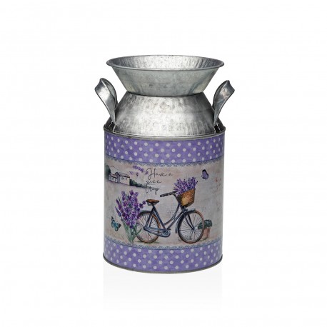METAL VASE WITH LAVENDER