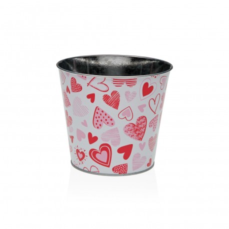 SMALL METAL POT WITH HEARTS