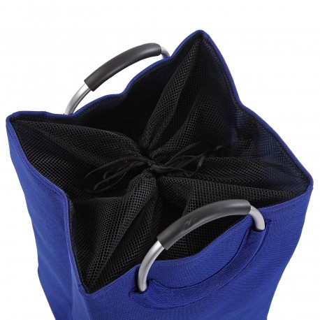 BLUE LAUNDRY HAMPER WITH HANDLES