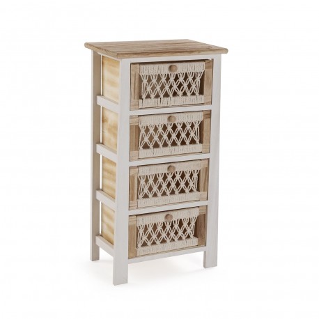 4-DRAWER MACRAMÉ CHEST OF DRAWERS