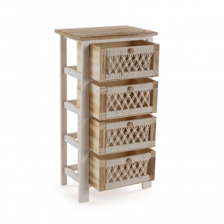 4-DRAWER MACRAMÉ CHEST OF DRAWERS