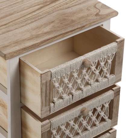 4-DRAWER MACRAMÉ CHEST OF DRAWERS
