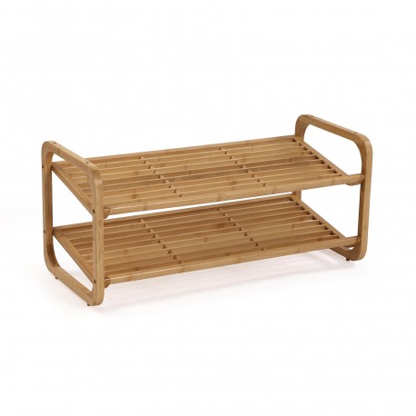 LONG SHOE RACK WITH 2 SHELVES