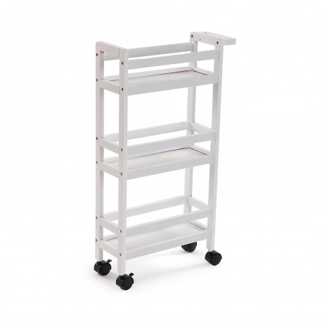 WHITE ROLLING CART