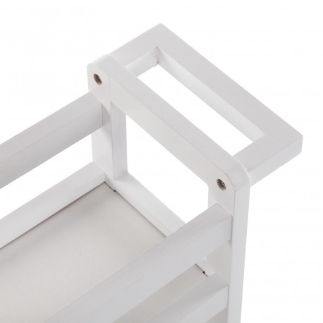 WHITE ROLLING CART