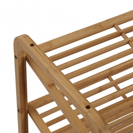 LONG SHOE RACK WITH 2 SHELVES