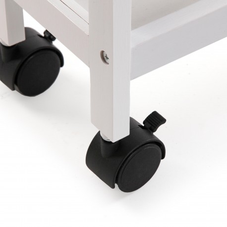 WHITE ROLLING CART