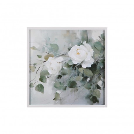 40 X 40 CANVAS WHITE ROSES