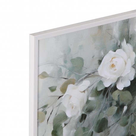 40 X 40 CANVAS WHITE ROSES