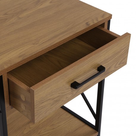 DARK 1-DRAWER HERMI NIGHTSTAND