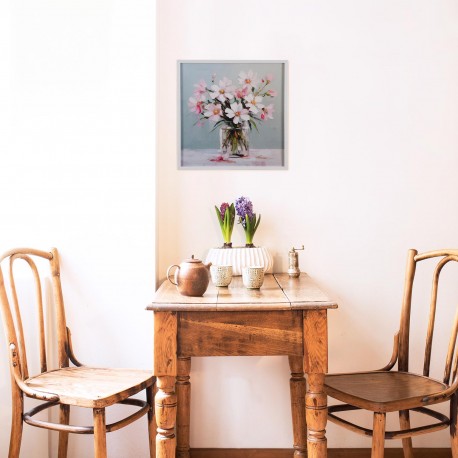 40 X 40 CANVAS FLOWER VASE