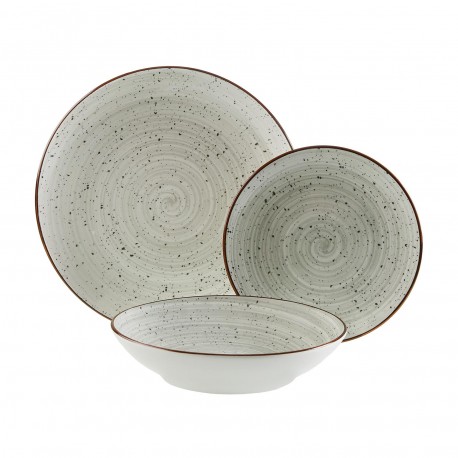 18-PIECE LUA GRAY DINNER SET