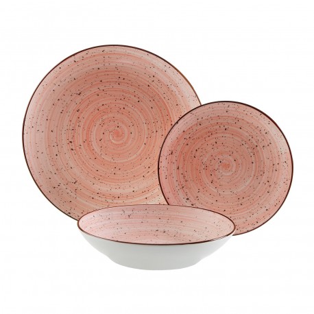 18-PIECE LUA PINK DINNER SET