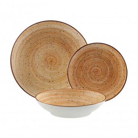18-PIECE LUA OCHRE DINNER SET