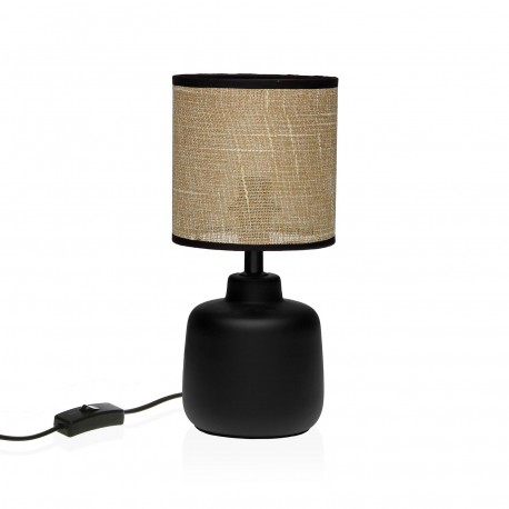 SMALL BLACK BUTTON LAMP
