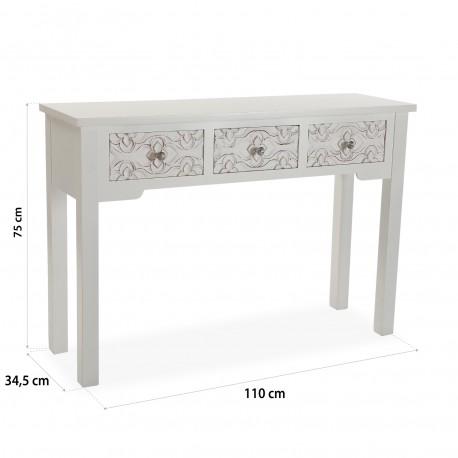 3 DRAWES CABINET W/DIAMOND KNO