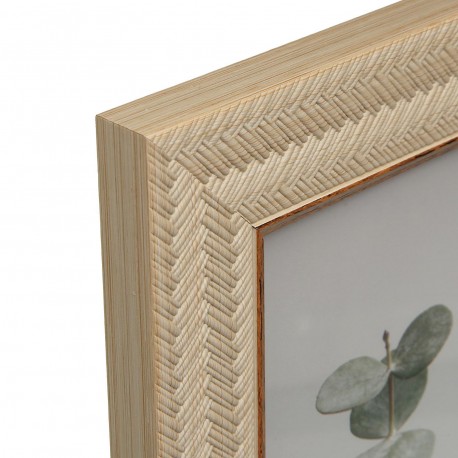 BROWN PHOTO FRAME WITH DARK BROWN DETAIL 13 X 18