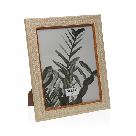 BROWN PHOTO FRAME WITH DARK BROWN DETAIL 20 X 25