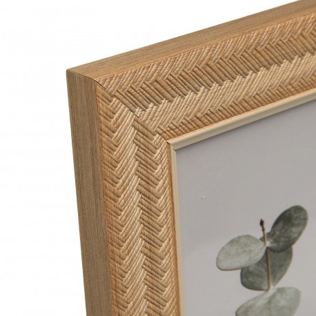 BROWN PHOTO FRAME WITH CREAM DETAIL 13 X 18