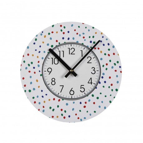 SMALL DOTTY WALL CLOCK 29CM