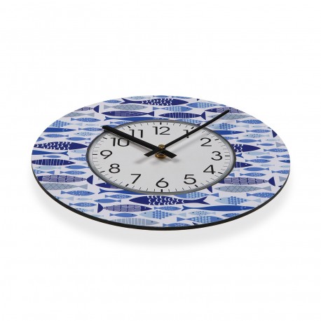 SMALL AQUA 2 WALL CLOCK 29CM