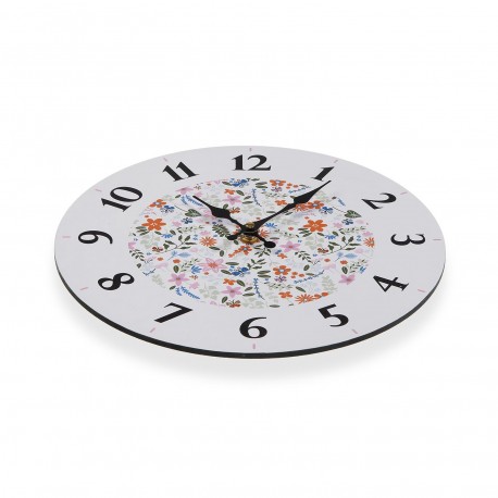 SMALL ROSE FLOWER WALL CLOCK 29CM