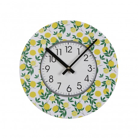 SMALL LEMONS WALL CLOCK 29CM