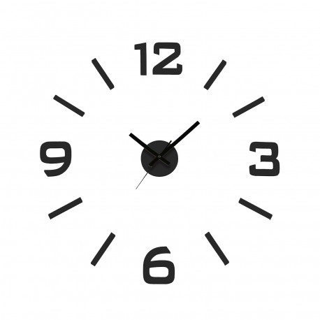 RELOJ PEGATINA NEGRO