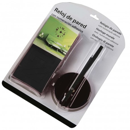 RELOJ PEGATINA NEGRO