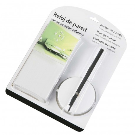 RELOJ PEGATINA BLANCO