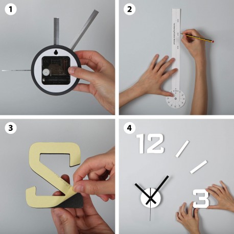 RELOJ PEGATINA BLANCO