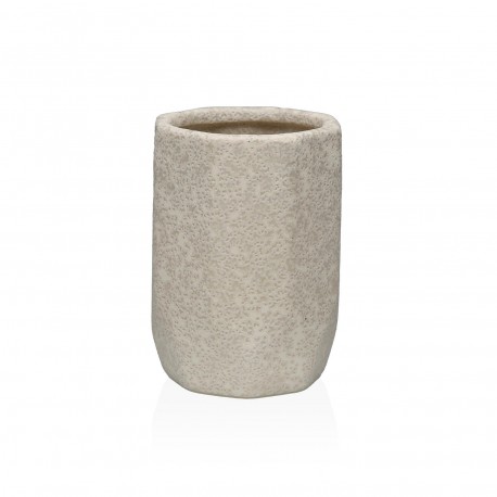 CREAM GEOMETRIC TOOTHBRUSH HOLDER