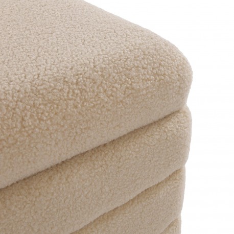 SQUARE CREAM TEDDY PUFF