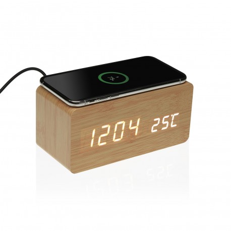 RECTANGULAR CLOCK WITH CHARGING STATION