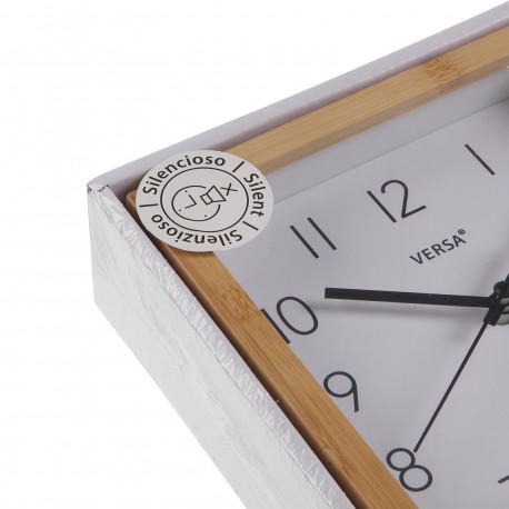 WHITE SQUARE TABLE CLOCK 16CM