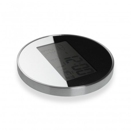 METALLIC EFFECT DIGITAL WALL CLOCK