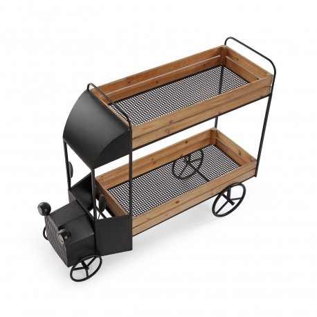 2-TIER WOODEN PLANTER