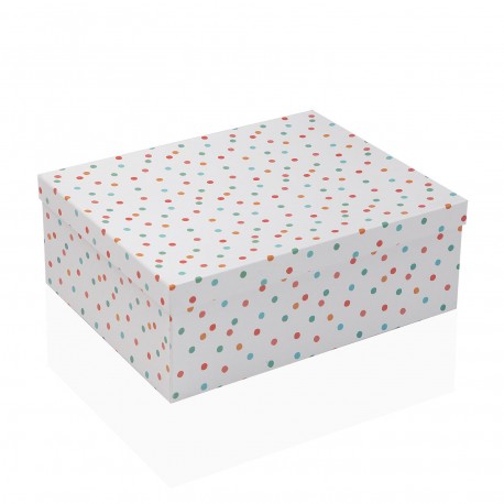 SET OF 15 DOTTY CARDBOARD BOXES